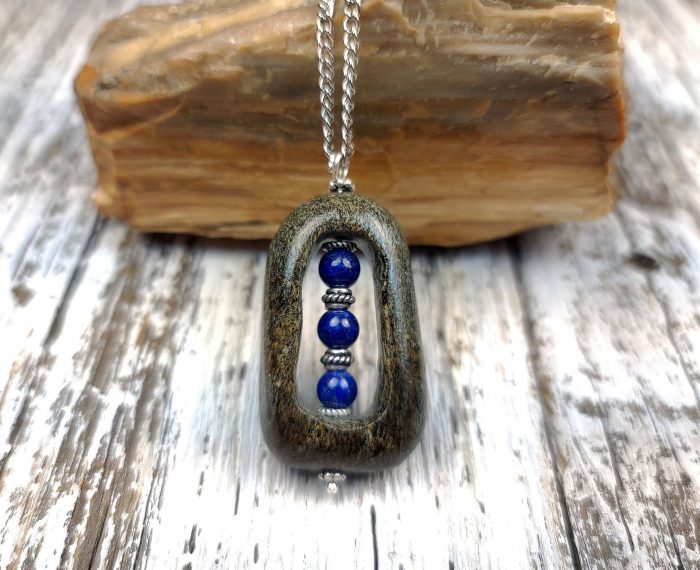 River Rock with Lapis Lazuli