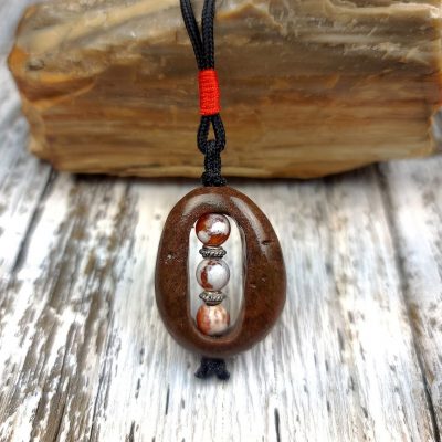 River Rock with 6mm Red Fire Agate